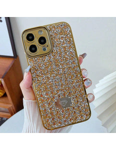 iPhone 15 Pro Luxe Bling bling glitters goud telefoonhoesjes