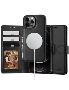 iPhone 12 / iPhone 12 Pro hoesje magneet wallet boekcase 2in1 case magsafe