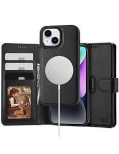 iPhone 15 hoesje magneet wallet boekcase 2in1 case magsafe