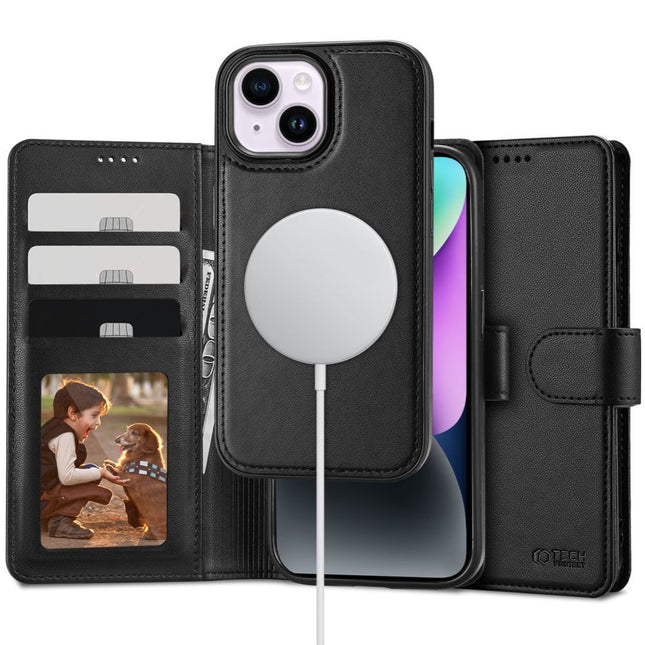 iPhone 15 Plus hoesje magneet wallet boekcase 2in1 case