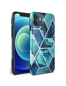 iPhone 12 Mini hoesje marble blue backcover case