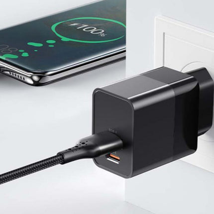 Mcdodo CH-1952 USB + USB-C, 20W + USB-C naar Lightning kabel (zwart)