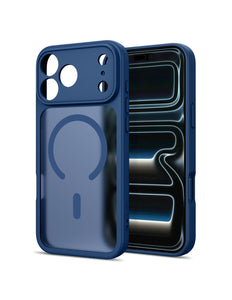 iPhone 17 Pro / iPhone 18 Pro-hoesje – mat, MagSafe, deep blue, met cameralensbeschermer
