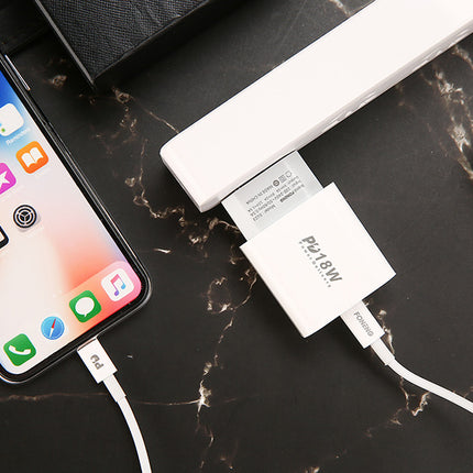 Oplader adopter Foneng EU23 18W + USB-C naar Lightning kabel