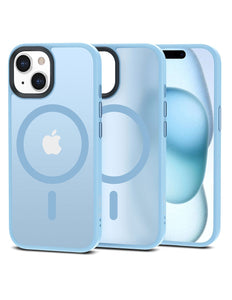 iPhone 15 Hoesje Matte Magsafe Sky Blauw