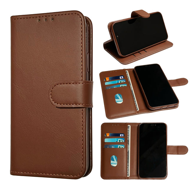 iPhone 11 hoesje bookcase wallet case bruin