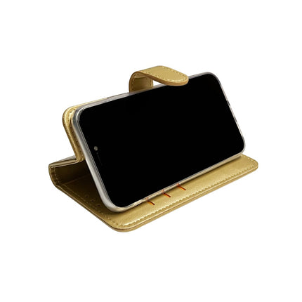 iPhone 11 hoesje bookcase wallet case goud