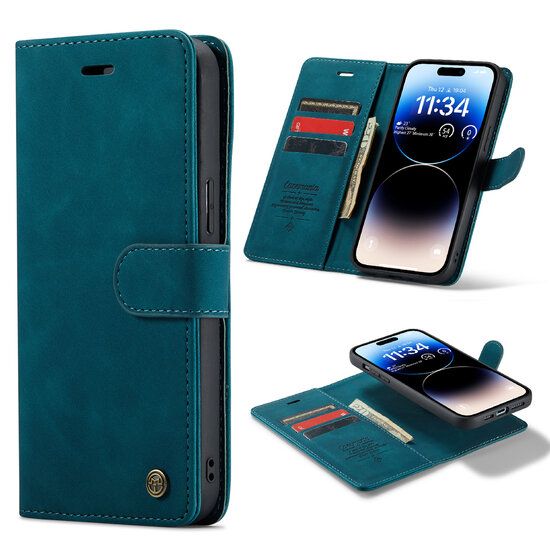 Samsung A55 Hoesje Bookcase Magnetic 2-in-1 Wallet Groen