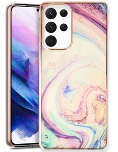 Samsung S24 Ultra Hoesje Marmer Backcover Case galaxy