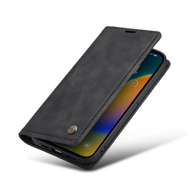 iPhone 15 hoesje wallet case zwart