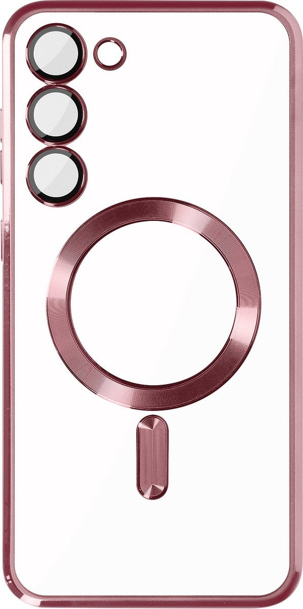Samsung Galaxy S23 FE Hoesje Magnetic Magsafe Lens Protection Case roze