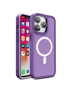 iPhone 14 Pro Matte hoesje Magsafe paars