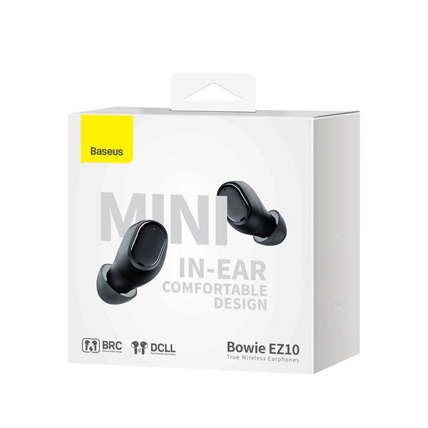 Baseus Bowie EZ10 TWS Bluetooth 5.3 draadloze hoofdtelefoon - zwart