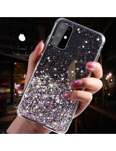Hoesje IPHONE 14 Pailletten Glue Glitter Hoesje zwart