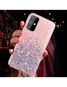 Hoesje IPHONE 14 Pailletten Lijm Glitter Hoesje roze