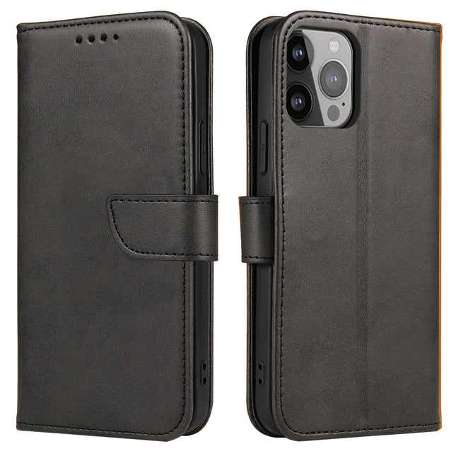 iPhone 15 Pro Max hoesje boekcase wallet case met ruimte voor pasjes magneet zwart