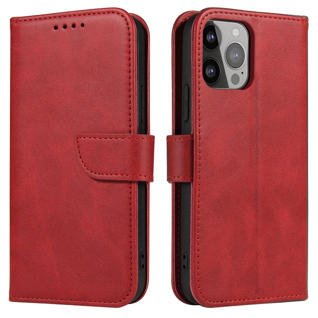 iPhone 15 Pro Max hoesje boekcase wallet case met ruimte voor pasjes magneet rood