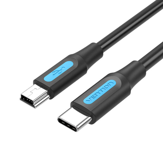 USB-C 2.0 naar Mini-B 2A kabel 1m Ventie COWBF zwart