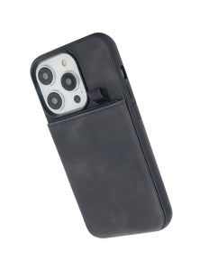 iPhone 17 Air - CaseMania Suédine Card Holder Case - Zwart