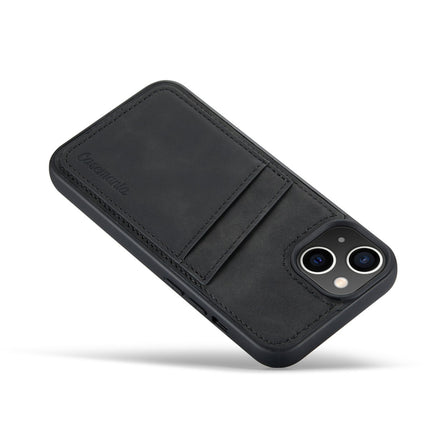 iPhone 15 Pro Max hoesje met ruimte achter voor pasjes zwart