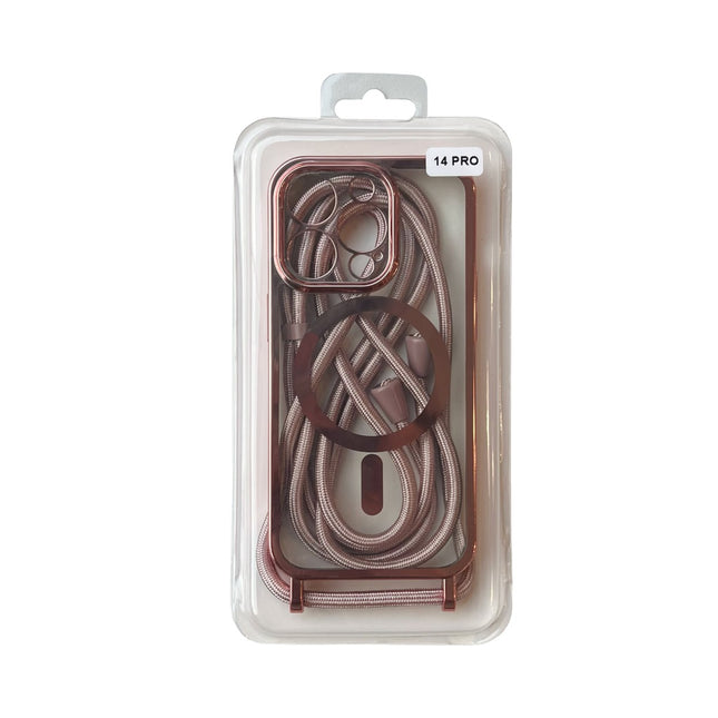 Magnetic Magsafe Koord Case - iPhone 12 - Roze
