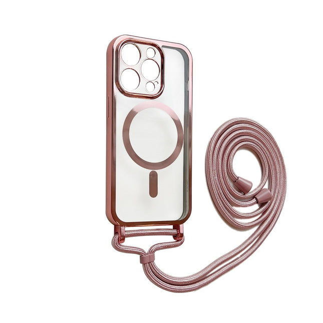 Magnetic Magsafe Koord Case - iPhone 12 Pro - Roze