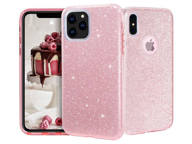 Samsung A12 - Glitter Backcover - Roze