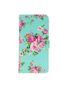 iPhone 14 - Bookcase Print - Bloemen Blauw