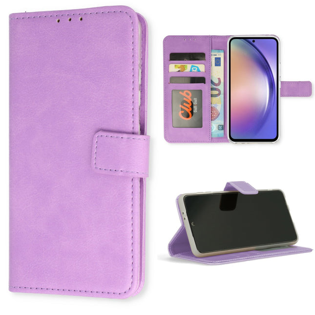 Samsung Galaxy A14 5G /4G  hoesje boekcase wallet case lila