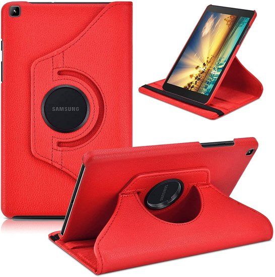 Samsung Galaxy Tab A9+ Hoesje 360 Draaibaar Case - Rood