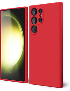 Samsung Galaxy S24 Ultra hoesje Soft Microfiber Lining Protective Case rood