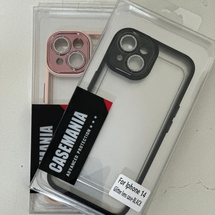 Stylish Camera Protection Glitter Case - iPhone 11 - Roze