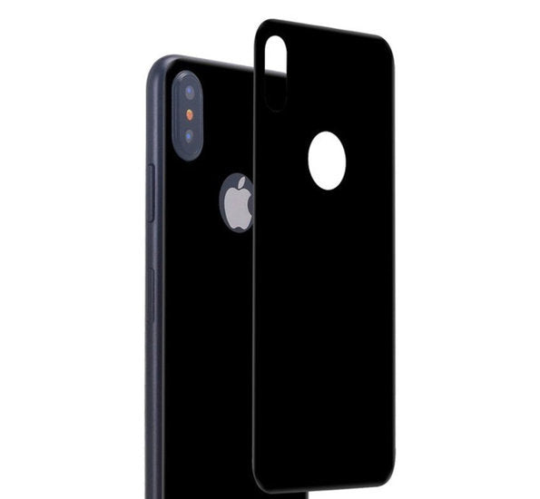 iPhone X/XS - Tempered Glas Achterkant/Backcover Zwart