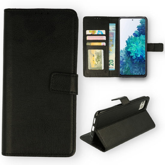 Samsung Galaxy S4 Mini Bookcase Mapje - Zwart hoesje - Wallet Case