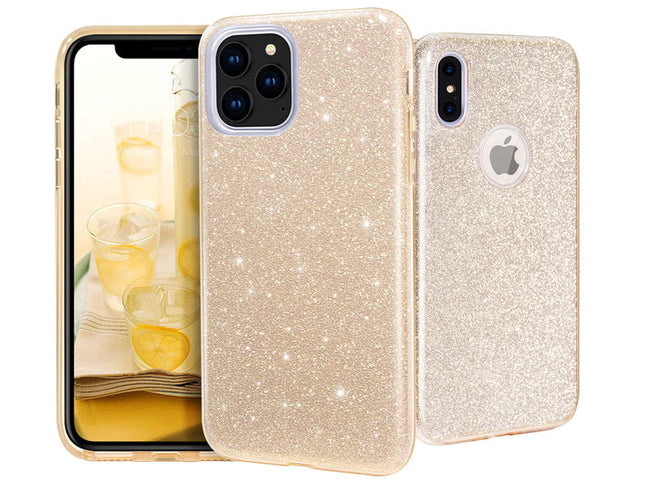 Samsung A73 5G goud hoesje 3 in 1 Glitter Backcover