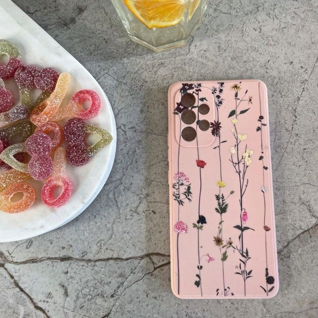 Samsung Galaxy A54 5G hoesje case garden print roze