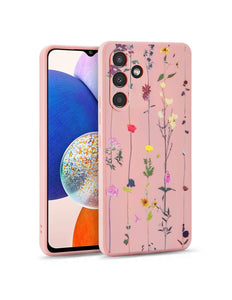 Samsung Galaxy A54 5G hoesje case garden print roze