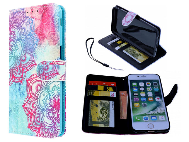 iPhone 11 Pro Max hoesje Mandala print mapje- Wallet Case