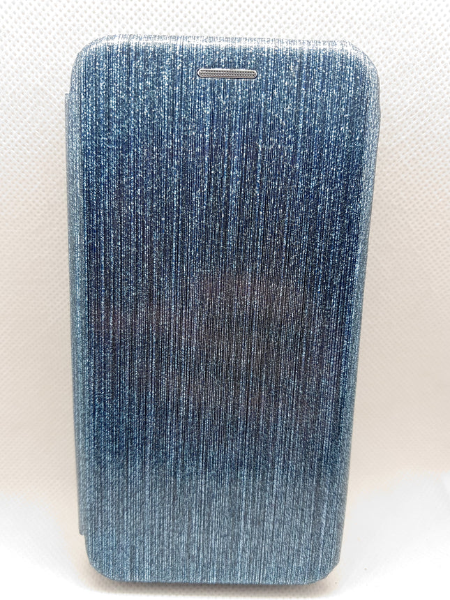 iPhone X / iPhone Xs hoesje boekcase wallet case blauw glitters dichtklap hoesje