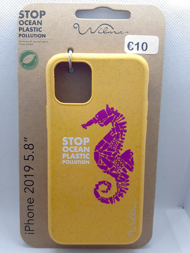 iPhone 11 Pro hoesje achterkant geel leuke print fashion case design