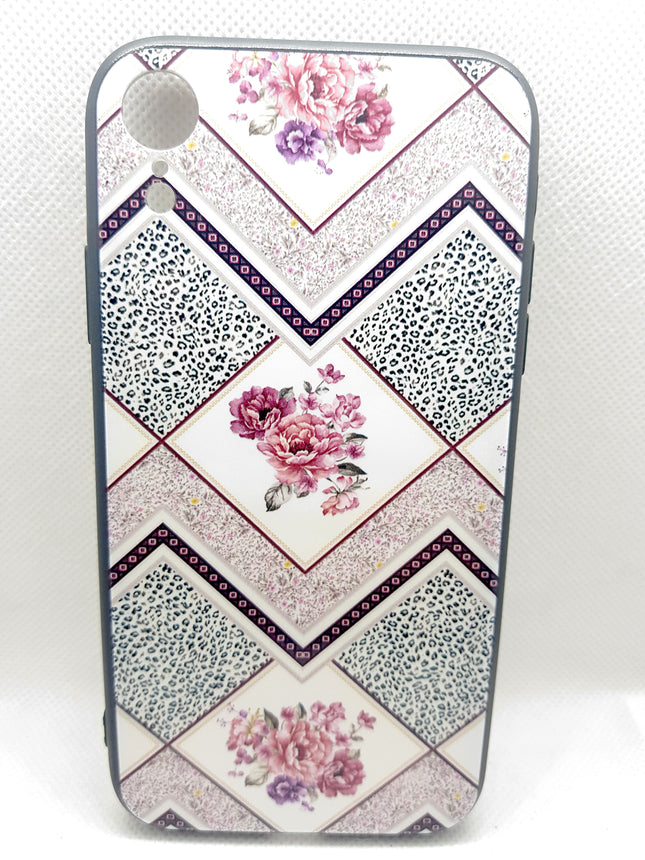 iPhone XR hoesje achterkant bloemen backcover case