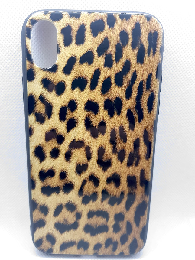 iPhone XR hoesje achterkant tijger panter luipaard fashion case