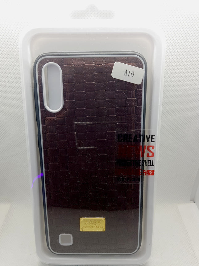 Samsung Galaxy A10 hoesje achterkant donker bruin fashion case