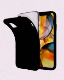 iPhone 7/8/SE 2020 zwart siliconen (gel) achterkant hoesje | Back Cover TPU zwart hoesje zacht dun Cover Bumper