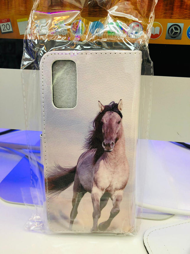 SAMSUNG GALAXY S20 hoesje paarden opdruk- Wallet case  horse print booktype