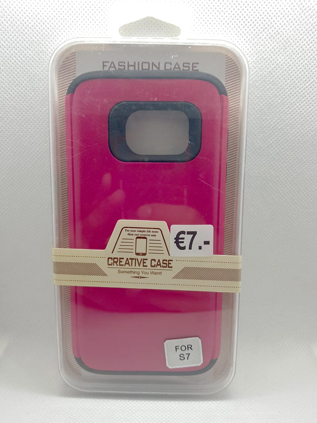 Samsung S7 hoesje roze achterkant backcover hard case