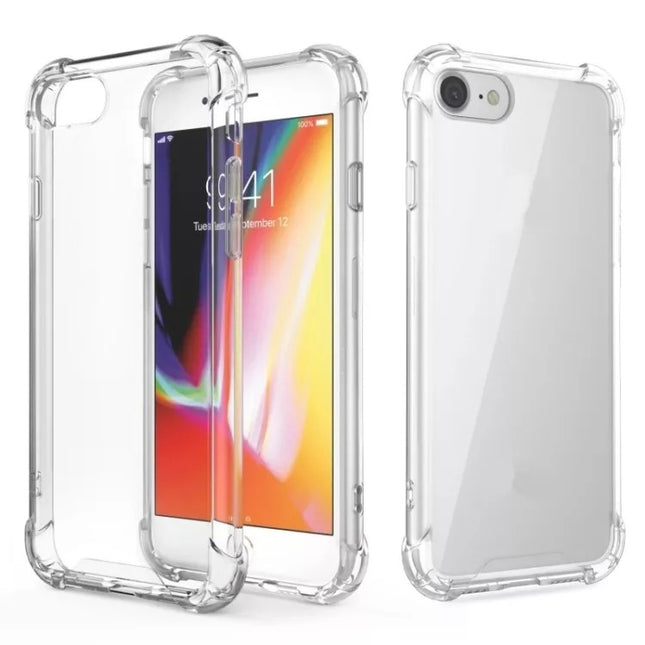 iPhone 7 plus / 8 plus Antishock hoesje achterkant doorzichtig transparant backcover case