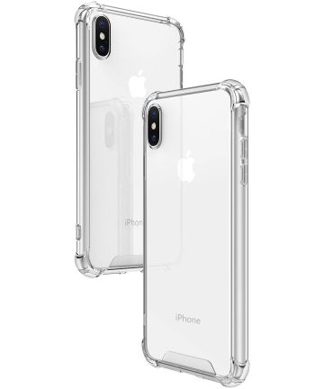 iPhone XS Max  hoesje achterkant doorzichtig transparant antishock backcover case