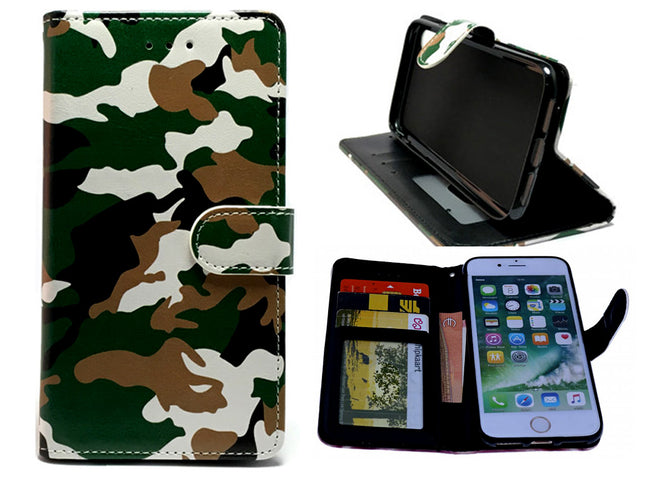 iPhone 11 hoesje leger print - army militair - Wallet print case
