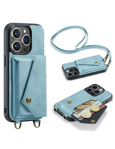 iPhone 14 Pro Max hoesje met ruimte voor pasjes Turquoise